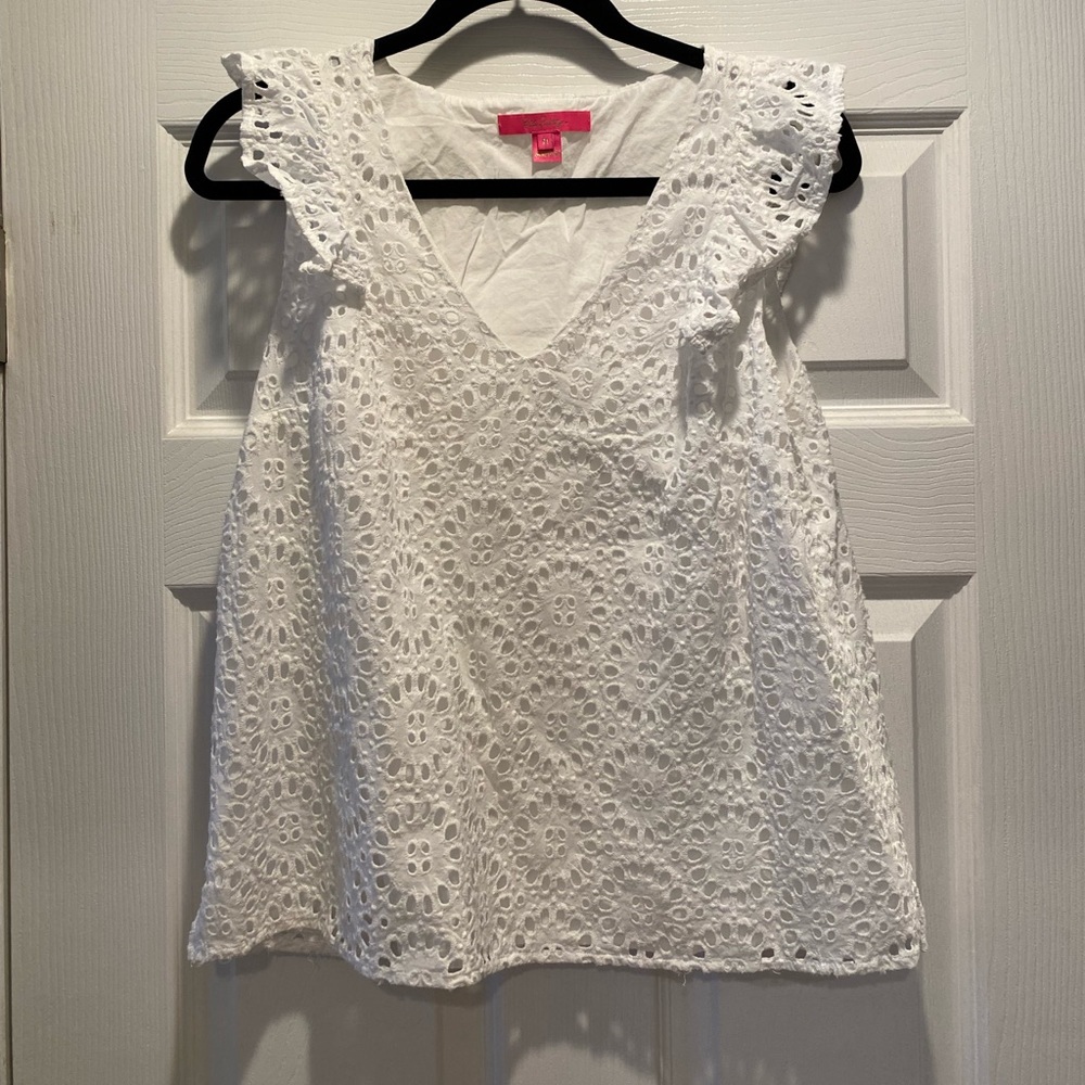 Lilly Pulitzer Eyelet White Top